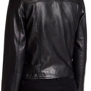 Black Leather Jacket Brand New. ..‼️‼️‼️